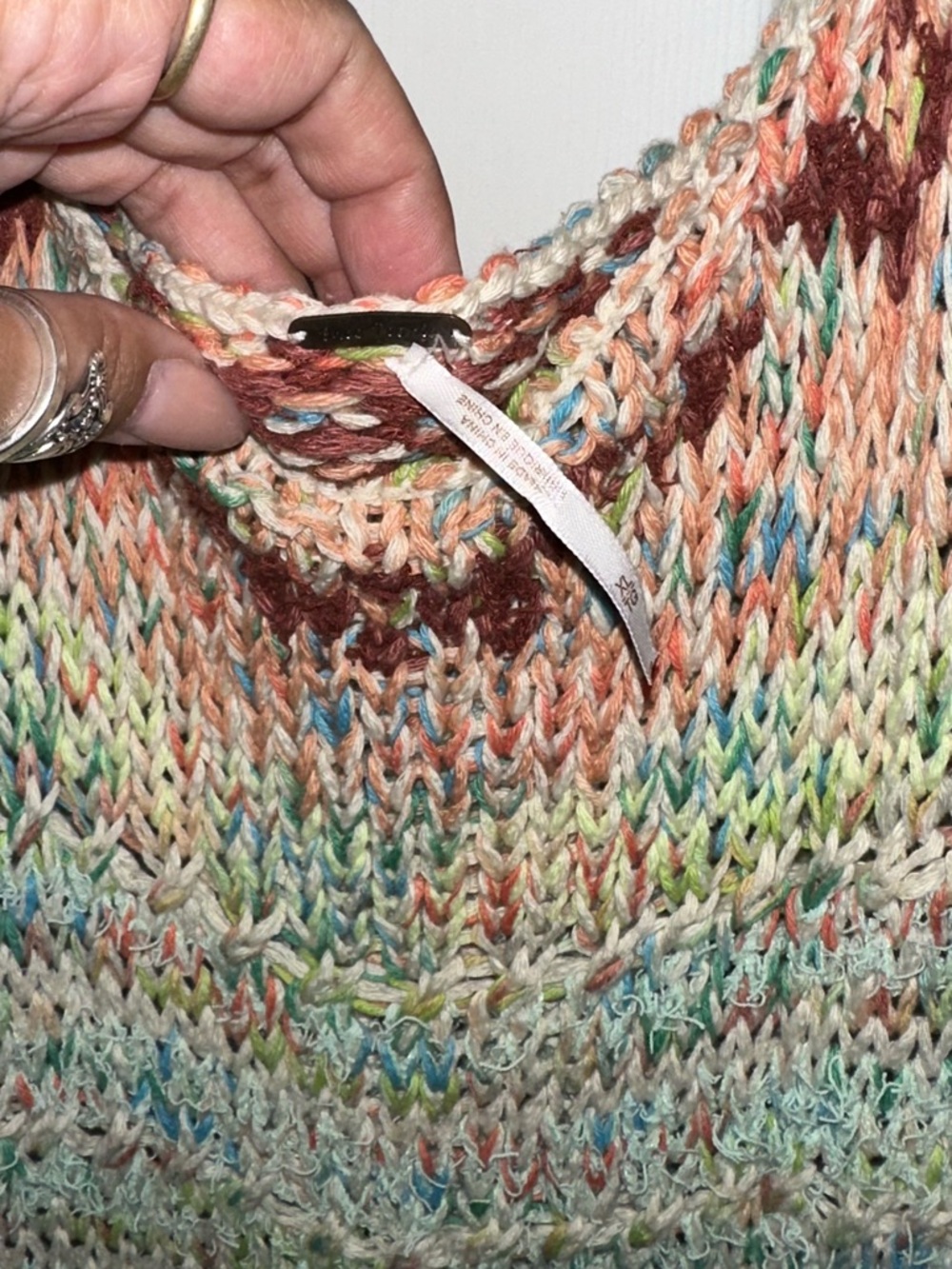 Free People Multicolor Knit Women's Top - Picture 10 of 13